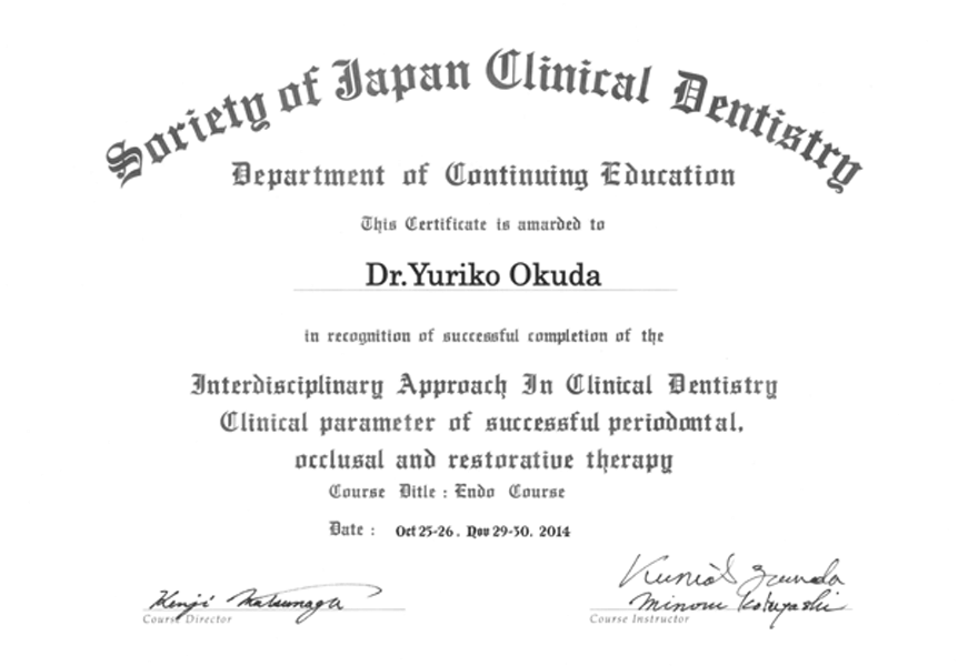 Society of Japan Clinical Dentistry