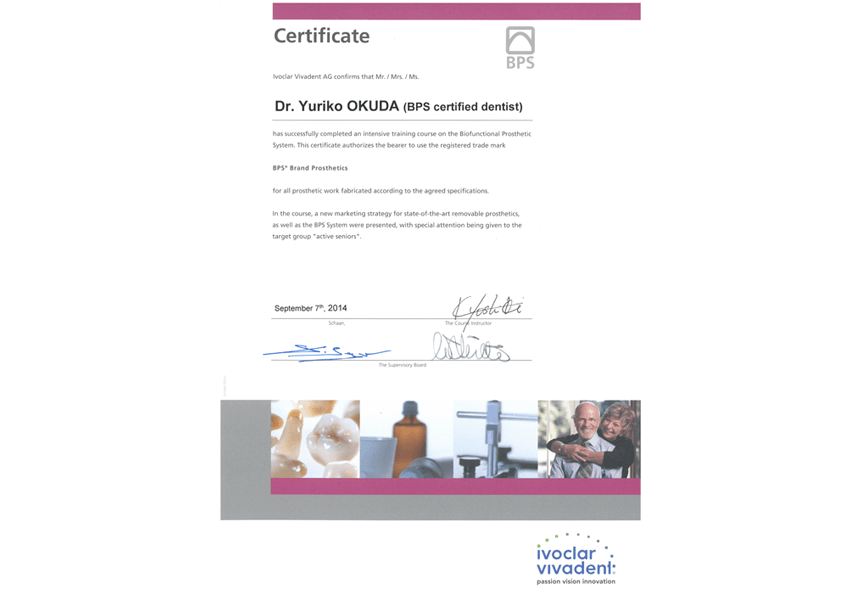 Ivoclar Vivadent BPS certified dentist